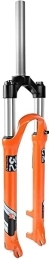 MCWJDSD Pièces de rechanges MCWJDSD Fourche Avant VTT Air 26 / 27.5 / 29 Pouces, Fourche À Suspension VTT Tube Droit 1-1 / 8" Frein À Disque, Fourche VTT À Ressort Mécanique QR 9mm (Color : Orange, Size : 27.5 inch)