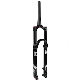 TYXTYX Fourches VTT Mountain Bike 140mm Travel Suspension Fork MTB 26 / 27.5 / 29 inch, Alliage léger 1-1 / 8"Air Forks 9mm QR (Color: Black - Tapered Manual Lock, Size: 27.5")