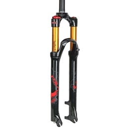 Mystea Pièces de rechanges Mystea Fourches À Suspension VTT 26 Pouces 27, 5po 29ER, Fourche VTT Alliage D'aluminium Déplacement 120mm, Fourche Direction Conique Vélo Amortisseur pour Les Accessoires Vélo A, 26inch