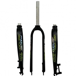 Yuanfang Fourches VTT NUE Bike Suspension Forks Hard Forks à huile VTT 26 / 27, 5 / 29 pouces Vélo de route 700C Alliage d'aluminium Forge avant Forge de disque Mat Black + Vert Motif de réflexion CN ( Size : 29"(700C) )