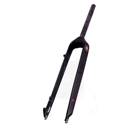 OONYGB Pièces de rechanges OONYGB Fourche Rigide de vélo VTT 26 / 27, 5" en Fibre de Carbone Fourche de vélo Ultra légère à Tube Droit de 1-1 / 8", Fourche de vélo de Route de Montagne, Fourche de VTT à Frein à Disque.