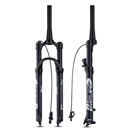 QHIYRZE Pièces de rechanges QHIYRZE VTT Fourche À Air 26 27.5 29 Vélo De Montagne Fourche À Suspension Verrouillage À Distance Vélo Fourche Avant Déplacement 100mm Tube Conique QR 9mm Frein À Disque XC AM