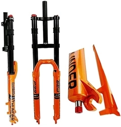 SJHFG Pièces de rechanges SJHFG 27.5" / 29inch Suspension Descente vélos Fourche, Air Shock QR 9 mm VTT Damping Réglage Frein à Disque 160mm Voyage Fourches (Color : Orange, Size : 29inch)