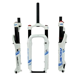 SJHFG Pièces de rechanges SJHFG Fourche Avant de vélo de motoneige de 20 Pouces, Vélo de Montagne 135 MM Alliage d'aluminium Fourche pneumatique de Ressort d'huile d'amortisseur de VTT (Color : White)