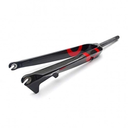 SSSSY Pièces de rechanges SSSSY Fourche 26" / 27.5" inch Mountain Bike Full Carbon Fiber vlo Avant Fourche VTT Frein Disque 28.6mm 1-1 / 8" Tube Extrieur (Color : Red M)