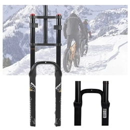 SuIcra Pièces de rechanges SuIcra Fourche de Fat Bike à Pneu 4.0 de 26 Pouces Fourche à Suspension à Tube Droit 1-1 / 8 Double épaule QR Freins à Disque de 9 mm Débattement Fourche Avant de 140 mm VTT / Neige / Plage / Vélo