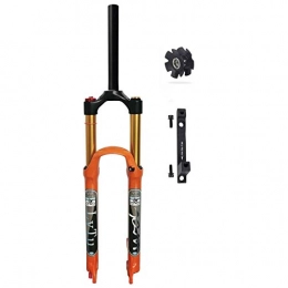 TBJDM Pièces de rechanges TBJDM 26 27.5 29 Pouces Fourche à Suspension VTT Course 140mm Orange, Fourche à air VTT en Alliage ultraléger Rebond Ajuster la Suspension