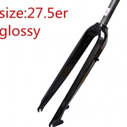 TLBBJ Pièces de rechanges TLBBJ Bicycle Fork La Pleine Fibre de Carbone 26 29er VTT VTT Dur Fourche de Selle Carbone / Cadre Carbone / Tige de Selle / Poignée Bicycle Parts (Color : Black)