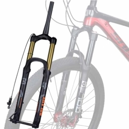 TS TAC-SKY Pièces de rechanges TS TAC-SKY Fourche VTT 175mm Travel Fork Bike Suspension Fork XC DH AM Down Hill Thru Axle Boost Fork Bicycle Rebound Adjustment Suspension (Color : Gold, Size : 27.5 Tapered Remote)