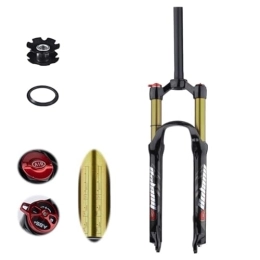 TS TAC-SKY Fourches VTT TS TAC-SKY Fourche VTT Amortissement Pneumatique 26 / 27.5 / 29 Pouces Fourche À Amortissement Pouce MTB Air Fork Suspension Bicycle Front Suspension (Color : Gold, Size : 27.5 Straight Manual)