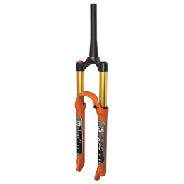 TYXTYX Fourches VTT TYXTYX Fourche à Suspension pneumatique pour VTT 26" / 27.5" / 29", WQ-004 Fourches VTT légères en Alliage de magnésium de Voyage de 140 mm Orange (Couleur: Verrouillage Manuel Conique, Taille: 2