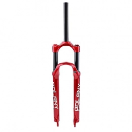 VHHV Fourches VTT VHHV 26" 27, 5" 29" Vlo Fourche Suspension, 1-1 / 8" Poids Lger Alliage Air Fork Contrle D'paule Voyage: 100mm - Rouge Absorber (Size : 26 inch)