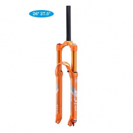 VHHV Fourches VTT VHHV 26 27, 5 Pouces Fourches Suspension 1-1 / 8" VTT Vlo Fourche Avant, Voyage: 120 mm Poids Lger Alliage de Magnsium Unisexe - Orange / Blanc (Color : Orange, Size : 26 inches)