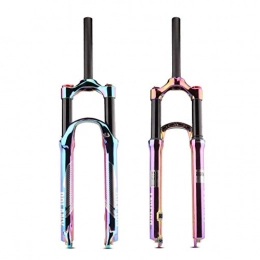 VHHV Fourches VTT VHHV Fourche Avant VTT de Montagne 27, 5 / 29 Pouces, Fourche d'air Amortisseur Coloré Plaquée sous Vide Absorber (Color : Straight Manual Lockout, Size : 29)