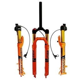 SJHFG Pièces de rechanges VTT Fourche À Suspension 27, 5 / 29 Pouces, Fourche À Pétrole Et À Gaz Verrouillage de La Pression D'huile pour Freins À Disque Peinture Mate (Color : Orange b, Size : 27.5inch)