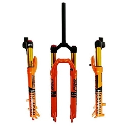 SJHFG Pièces de rechanges VTT Fourche À Suspension, Alliage de Magnésium Contrôle du Fil / Contrôle des Épaules pour Freins À Disque Hydrauliques Course 120MM (Color : Orange a, Size : 29inch)