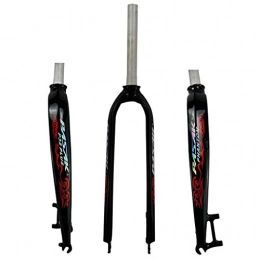 Xiami Pièces de rechanges Vélo huile dur Forks 26 fonte / 27, 5 / 29 pouces VTT 700C Route Universel Aluminium Suspension avant Fourche en alliage Frein à disque brillant Noir + UV Rouge Motif réfléchissant ( Size : 29"(700C) )