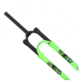 WangT Pièces de rechanges WANGT Air Suspension Fork Fourchette, VTT Air Fourche RéGlable Design Ultra-LéGer en Alliage D'Aluminium Stabilité Meilleure, Vert, 26