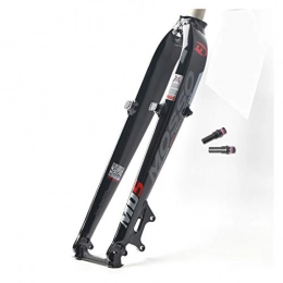 WULE-RYP Pièces de rechanges WULE-RYP MTB 26 / 27, 5 / 29 Fork Fork MD5 Mountain Vélo Suspension Vélo Fork Rigide 7005 Fourche en Alliage D'aluminium pour Vélo V Frein (Color : Bright Black Red)