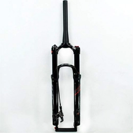 Xiami Pièces de rechanges Xiami VTT VTT Fork Fork Forged 26 / 27.5 / 29 Pouces Amortissement Remote Lockout à Distance Bouton de Springback Tube en Alliage d'aluminium Huile d'huile (Color : Bright Black, Size : 27.5")