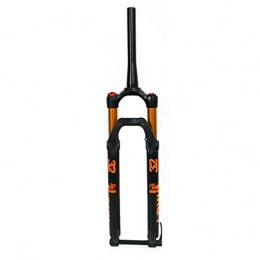 Zatnec Pièces de rechanges Zatnec 27, 5 / 29" Fourche À Suspension, VTT Vélo Montagne Alliage D'aluminium Tube Conique Disque Cône Amortissement des Freins Ajustement Voyage 100mm Noir (Color : Black, Size : 27.5inch)