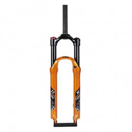 Zatnec Fourches VTT Zatnec Tube Droit Fourchette À Air, Frein À Disque Fourche Suspendue, Vélo De Montagne Fourche Avant, Contrôle D'épaule Conception 26 / 27, 5 Pouces (Color : Orange, Size : 26inch)