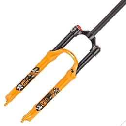 ZCVB Pièces de rechanges ZCVB Fourche Avant De Vélo 26 27.5 29" VTT Suspension Fourchette Vélo De Montagne Amortisseur Corps en Alliage De Magnésium, Verrouillage Manuel ABS, Pression d'air Réglable, Orange, 26inch