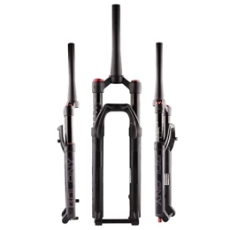 ZECHAO Pièces de rechanges ZECHAO Vélo Montagne Fourche Air Suspension VTT, 130mm Course Axe 15 * 110mm Réglage du Rebond Fourche Suspendue Vélo Montagne Conique 1-1 / 2" Fourches Avant Vélo (Color : Black, Size : 29inch)