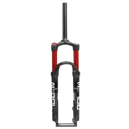 ZYHDDYJ Pièces de rechanges ZYHDDYJ Fourche Avant Fourche Suspendue VTT 26, Alliage D'aluminium 1-1 / 8" Tube Droit Double Chambre À Air 27, 5 Pouces Vélo Frein À Disque Voyage 100mm 1850g (Color : Red, Size : 26inch)