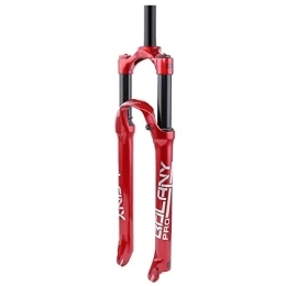 ZYHDDYJ Pièces de rechanges ZYHDDYJ Fourche Avant VTT Fourche À Suspension 26 27, 5" 1-1 / 8" Tube Droit Alliage De Magnésium Fourchette À Gaz Bicyclette Suspension Montagne Voyage 120mm (Color : Red, Size : 27.5 inch)