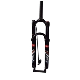 ZYHDDYJ Pièces de rechanges ZYHDDYJ Fourche Avant VTT fourches de Suspension, 1-1 / 8' léger en Alliage d'aluminium VTT Vélo épaule Contrôle Voyage: 100mm (Color : Black, Size : 27.5inch)