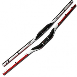 SSSSY Pièces de rechanges Guidon Mountain Bike 3K Full Carbon Fibre vélo Guidon Carbon Bend Bar VTT * 600-760mm 31, 8 léger Wake (Color : Red, Size : Rise 660mm)