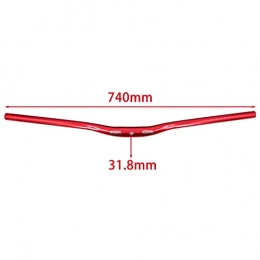 LENSHAO Guidon VTT LENSHAO Guidon de VTT robuste en forme d'hirondelle - 31, 8 x 740 mm - Coloré - Pour guidon de vélo - Accessoires de vélo - Potence VTT - Couleur : 31, 8 x 740 mm - Rouge