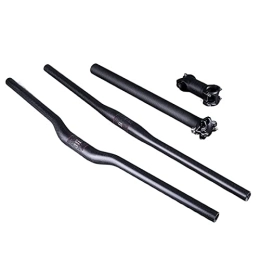 Peri Vallon Pièces de rechanges Peri Vallon Pas DE Logo Ensembles de Guidon de vélo de Montagne 3k Moideau à vélo en Fibre de Carbone Mate + Poste de Selle + Cycle de Tige VTT Les pièces (Color : Rise Handlebar Stem)