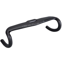 QFWRYBHD Pièces de rechanges QFWRYBHD VTT Guidon Vélo Guidon Intégré Guidon De Vélo De Route en Fibre De Carbone Barre De Chute De Vélo Barre De Repos for Guidon Courbé 31, 8 Mm for Vélo De Route (Color : Black, Size : 420mm)