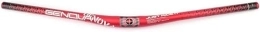 ERmoda Pièces de rechanges Style de vie 31.8mm * 740mm VTT Guidon Aluminium Extra Long Guidon 15mm DH XC AM VTT Guidon Pratique (Color : Rosso)