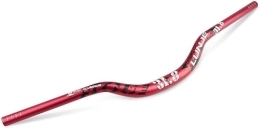 ERmoda Pièces de rechanges Style de vie Guidon de VTT 31.8mm en alliage d'aluminium guidon Extra Long supérieur 50mm guidon d'hirondelle XC AM DH guidon Pratique (Color : Rosso, Size : 720mm)