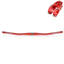 TTSJSM Pièces de rechanges TTSJSM Guidon Velo, Guidon VTT Alliage d'aluminium Ultra-léger MTB Guidon Barre de vélo de Montagne Bar à vélo Bar à vélo à vélo 78 0MM Guidon anodisé (Color : Red with Stem)