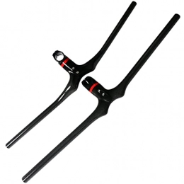 XINGYA Pièces de rechanges XINGYA 1 PCS VTT Vélo de Montagne Full Fibre de Carbone Guidon de la Bicyclette Tige intégrée 600-760x70-120mm 28.6 31.8mm (Color : Flat Style)