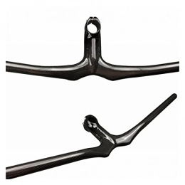 ZZHH Pièces de rechanges ZZHH Brillant / Mat de 3k Carbon Mountain Bicyclettes Houssine Guidon Guidon intégré Tige de VTT Pièces à vélo MTB (Color : Glossy)