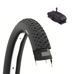 ECOVELO Pièces de rechanges Ecovelò Pneu 26 x 4.0 (100-559) + Chambre à air pour Fat Bike Pneu Rigide Vélo Snow Sand MTB