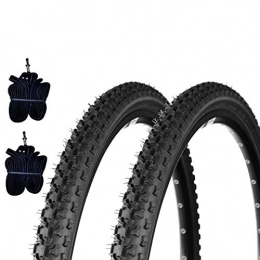 ECOVELO Pièces de rechanges Kenda Lot de 2 pneus 26 x 1, 95 (50-559) + chambres à air noires Tasses K 800 Mountain Bike VTT