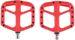 HACIEN Pièces de rechanges 2X pédales de vélo de Montagne avec Clous antidérapants Accessoires pédales de Plate-Forme légères de Remplacement pédales de vélo for vélo de montagne / 1415 (Color : Rosso)