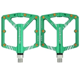 Kadimendium Pièces de rechanges Accessoires de vélo BIKEIN Haute durabilité Finition exquise BIKEIN 9 / 16 pédale de vélo de Route de Montagne en Alliage d'aluminium ultraléger pour la randonnée(Green)