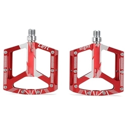 Alomejor Pièces de rechanges Alomejor 2 Pièces Vélo Vélo Vélo Pédales Universel VTT Pédale Remplacement CNC Alliage D'aluminium Roulement Pédales(Rouge)