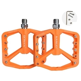 Amagogo Pièces de rechanges Amagogo 1 Paire de pédales de vélo de Montagne universelles 9 / 16 Pouces légères antidérapantes -Formes -Formes de roulement scellée pour vélo de, Orange