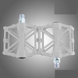 YDWL Pédales VTT Bicycle Palin Pedal Bicycle Aluminum Alloy Mountain Bike Pedal Dead Fly Pedal Riding Equipment Parts-Palin white