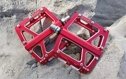 BoaInx Pièces de rechanges BoaInx Pédales de vélo Ultra Light VTT Vélo Pédale Tout CNC VTT DH XC VTT Pédale 2DU Roulement Aluminium Pédales Convient aux vélos de Route et de Rue (Color : Red)