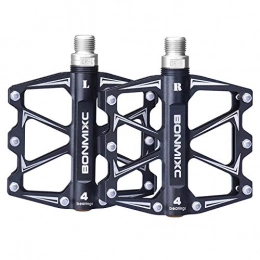 BONMIXC Pièces de rechanges Bonmixc VTT Pédales 9 / 40, 6 cm Cyclisme quatre PC scellé Roulement Pédales automatiques pour vélo, noir