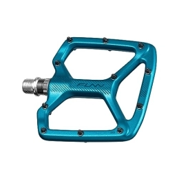 Funn Pédales VTT Funn Python Pédales Plates pour Vélo - Pédales de Vélo à Plateforme Large pour Vélo BMX / VTT, Axe en CrMo de 9 / 16 Pouces (Turquoise)